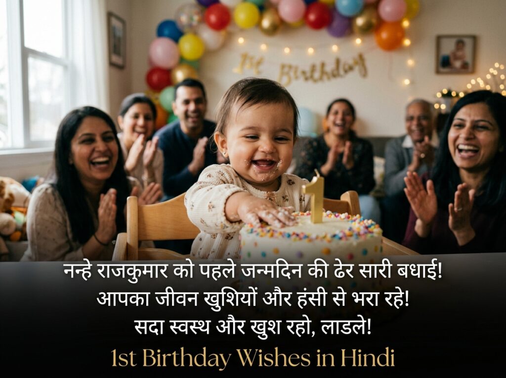 1st Birthday Wishes in Hindi