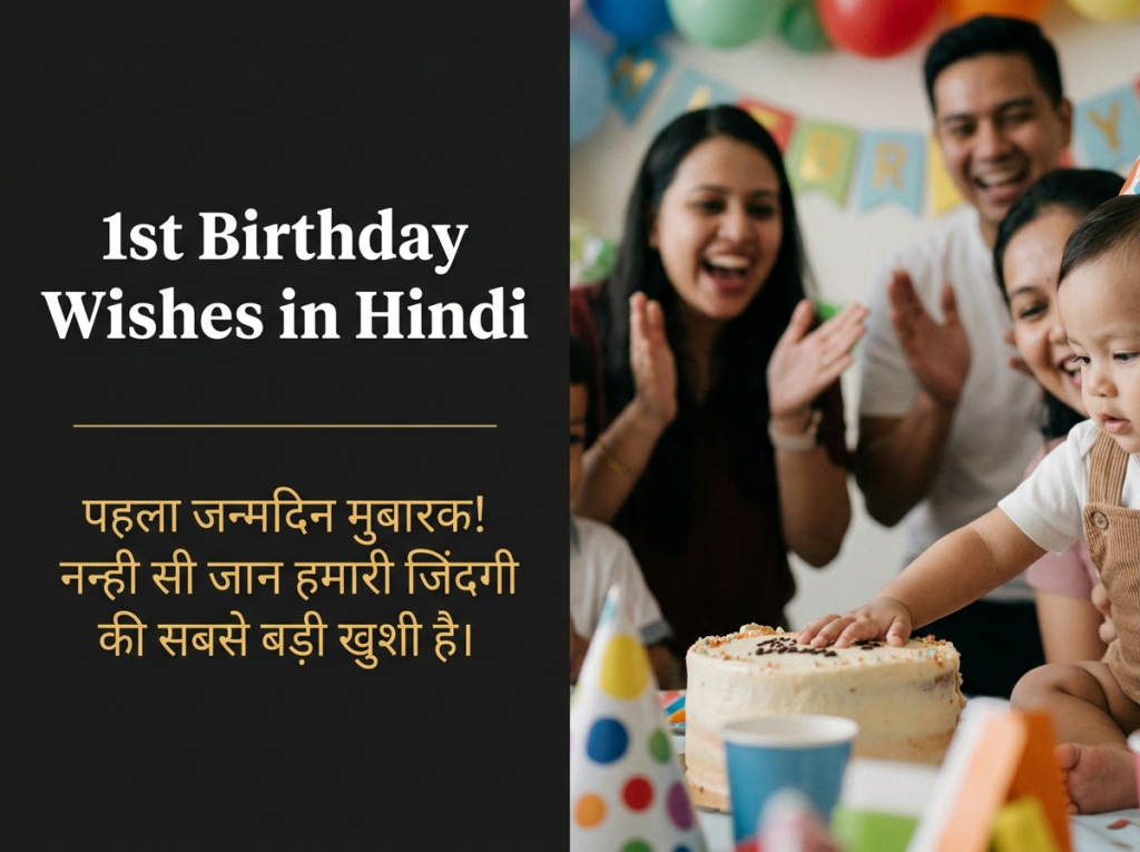 1st Birthday Wishes in Hindi