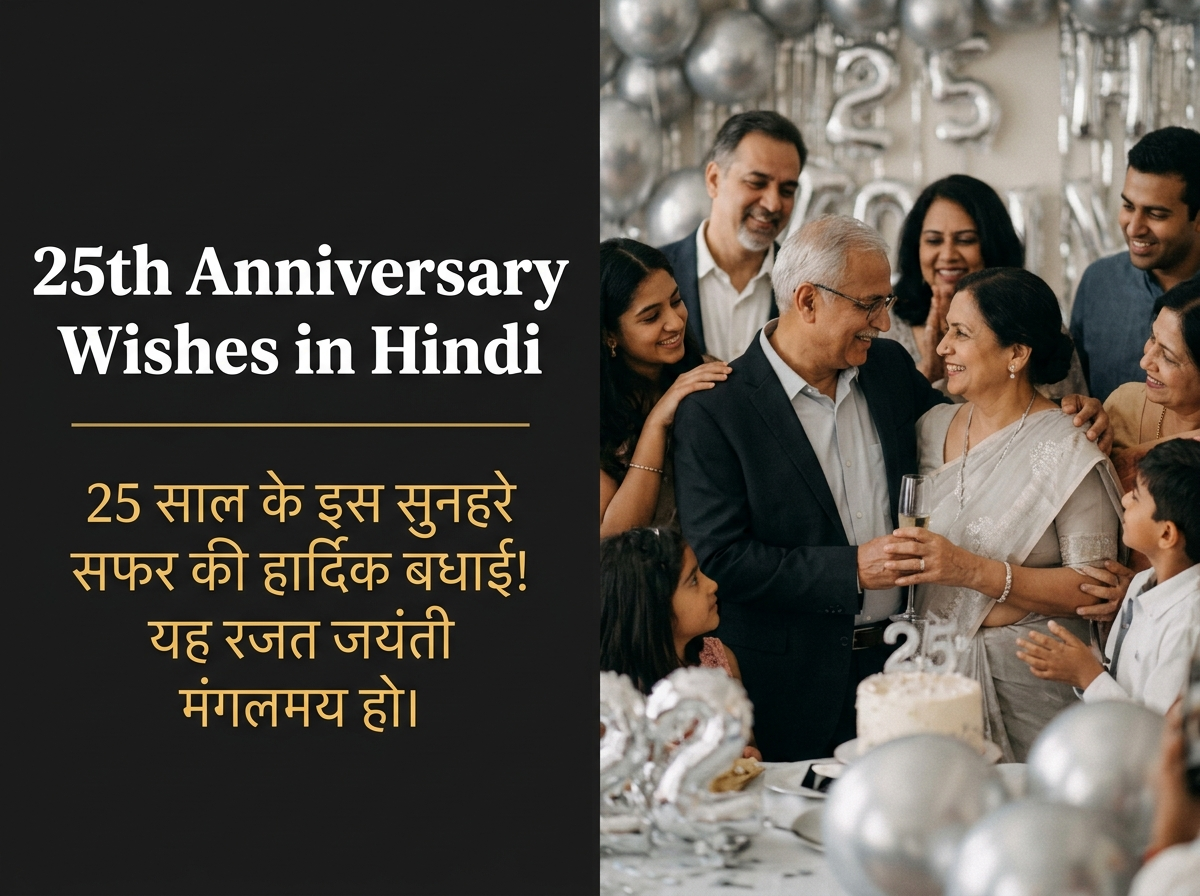 25th Anniversary Wishes in Hindi