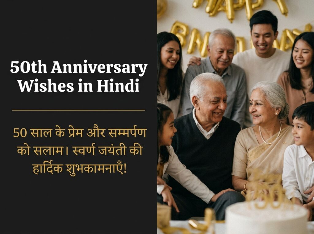 50th Anniversary Wishes in Hindi