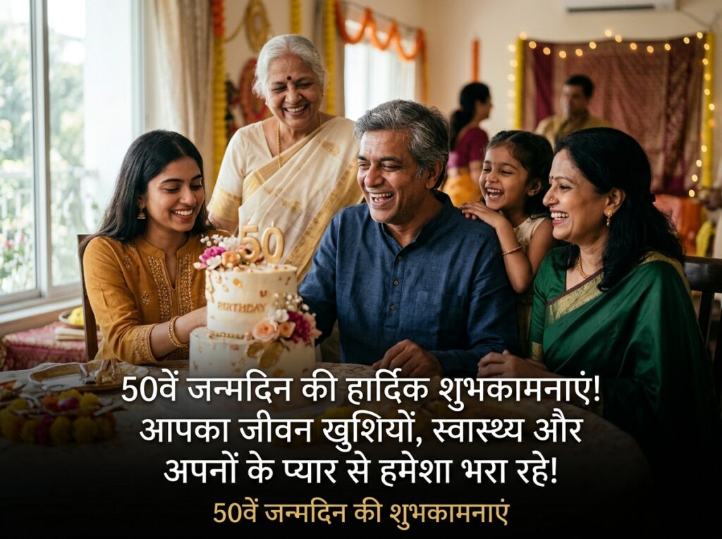50th Birthday Wishes in Hindi