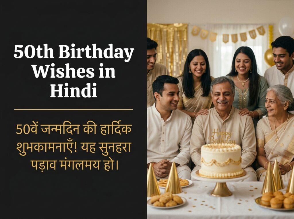 50th Birthday Wishes in Hindi