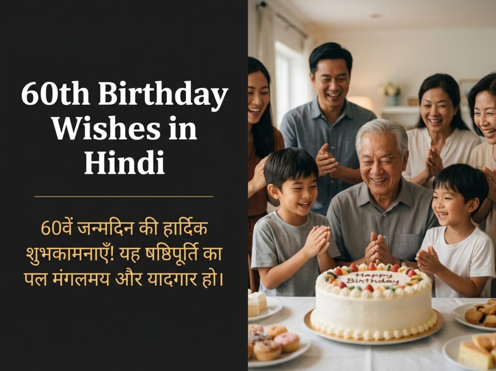 60th Birthday Wishes in Hindi