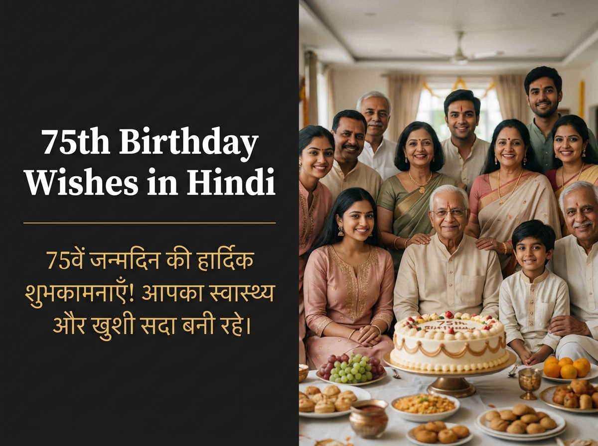 75th Birthday Wishes in Hindi