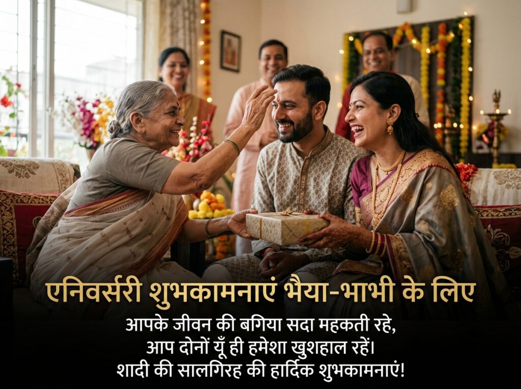 Anniversary Wishes for Bhaiya Bhabhi in Hindi