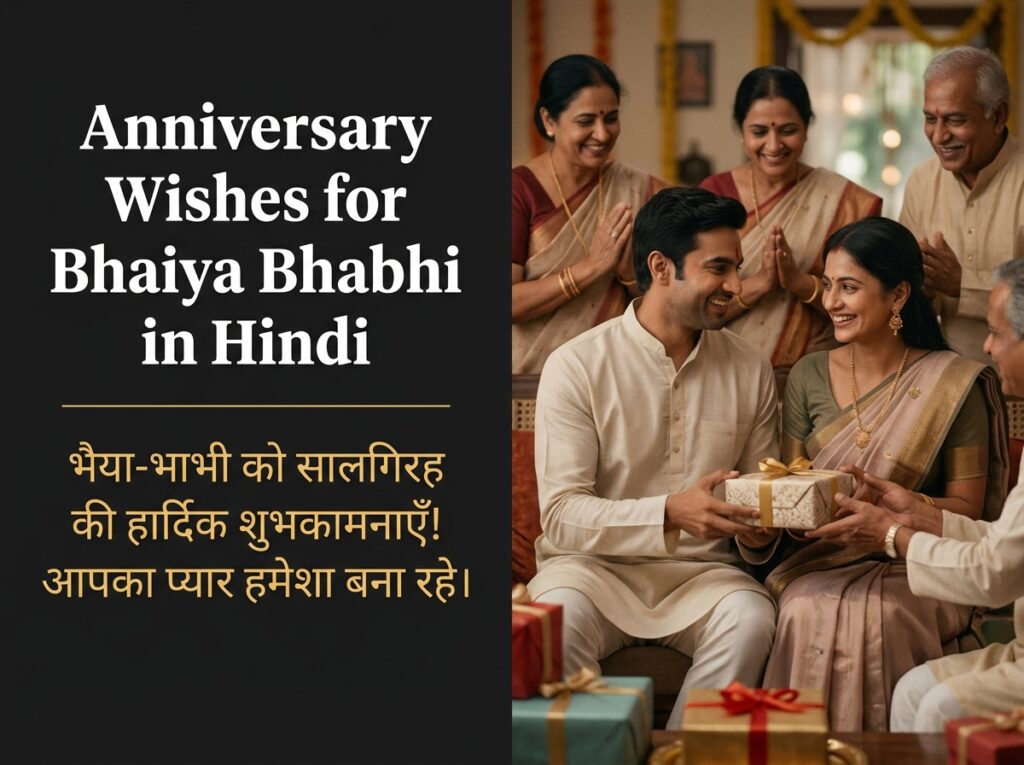 Anniversary Wishes for Bhaiya Bhabhi in Hindi