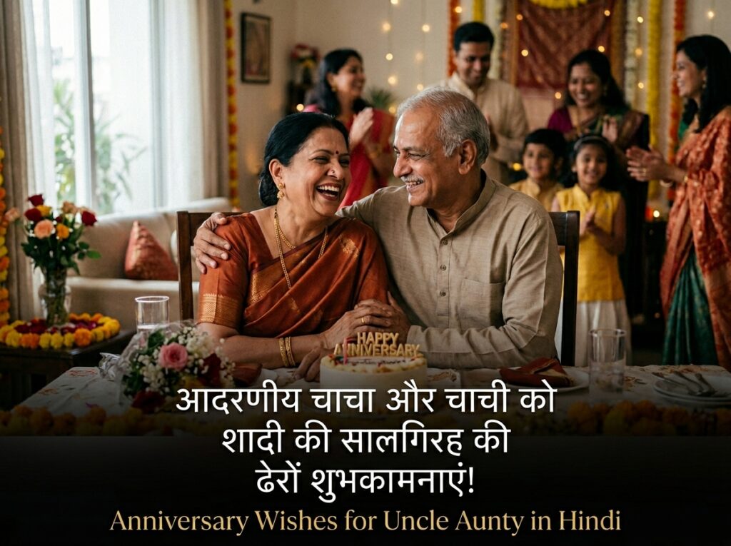 Anniversary Wishes for Uncle Aunty in Hindi