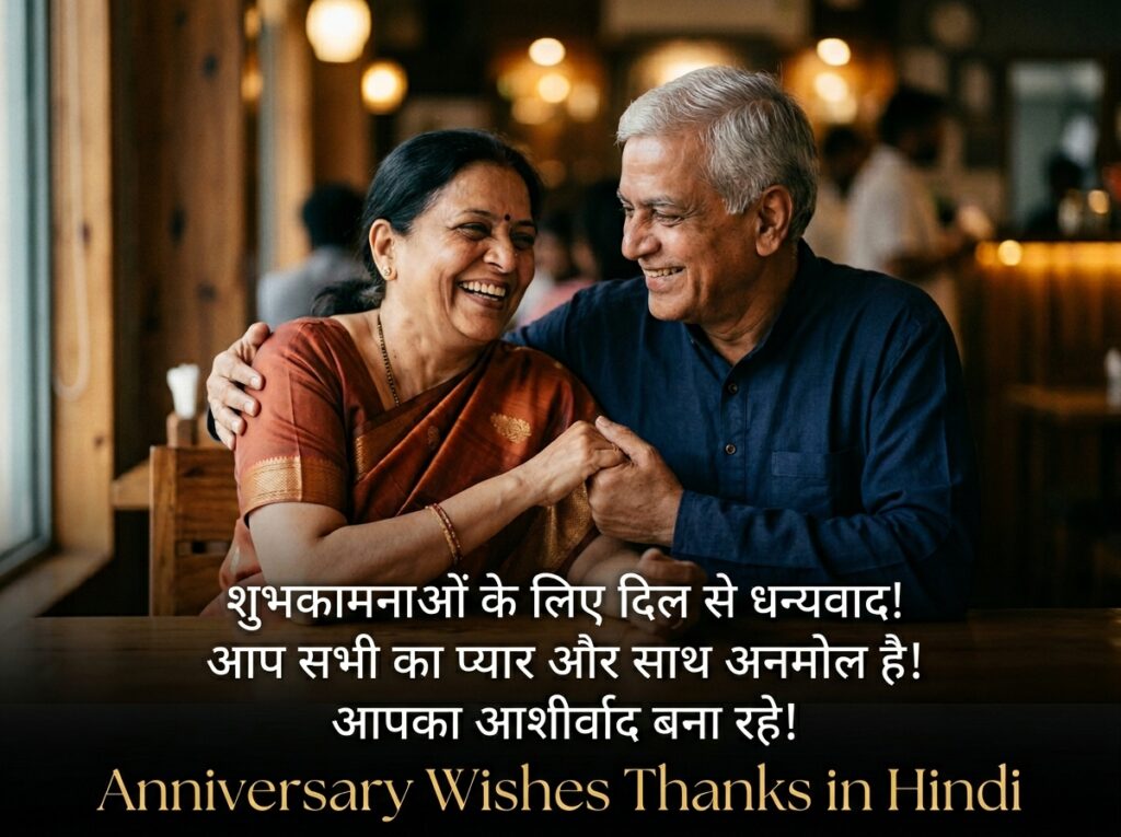 Anniversary Wishes Reply/Thanks in Hindi 