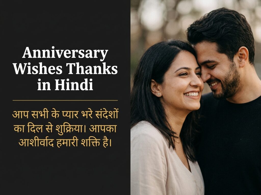 Anniversary Wishes Reply/Thanks in Hindi