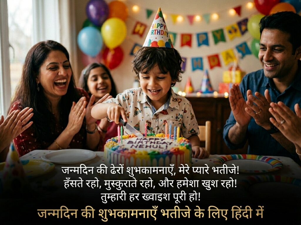 Birthday Wishes for Bhanja / Nephew in Hindi