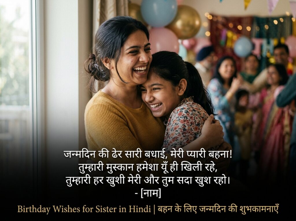 Birthday Wishes for Sister in Hindi 