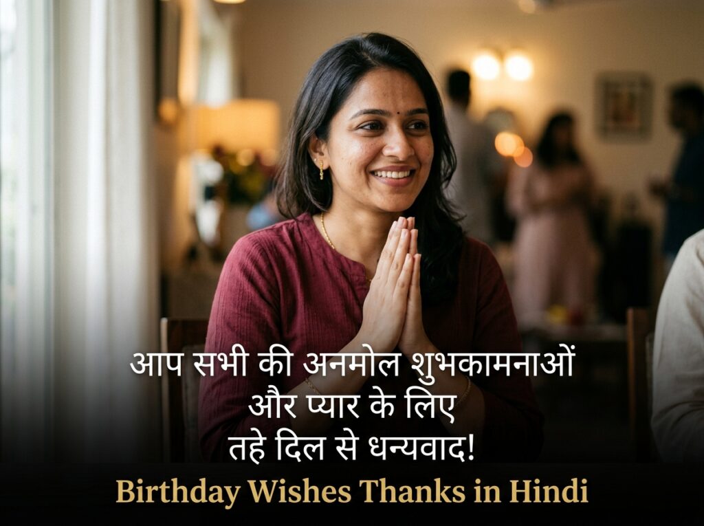 Birthday Wishes Reply/Thanks in Hindi