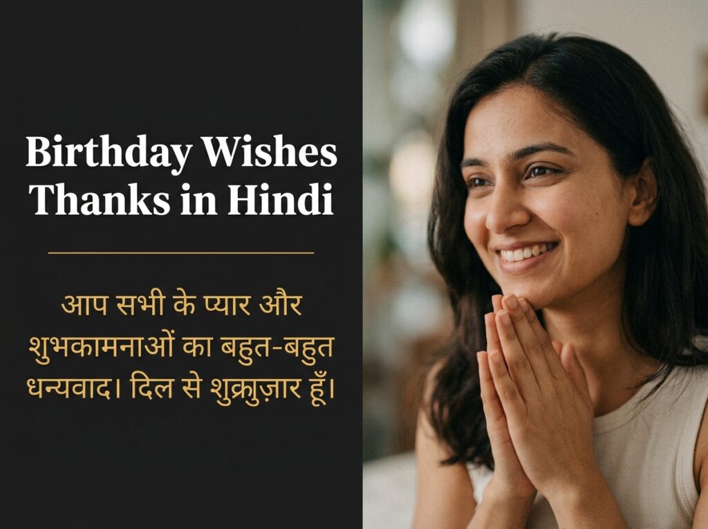 Birthday Wishes Reply/Thanks in Hindi