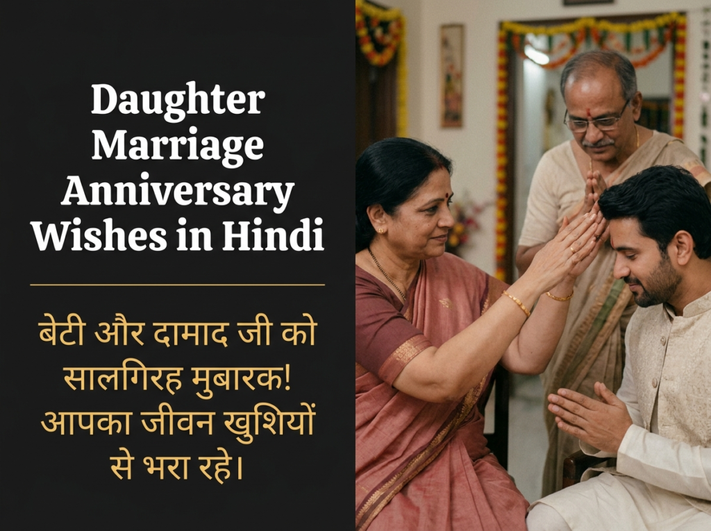 Daughter Marriage Anniversary Wishes in Hindi
