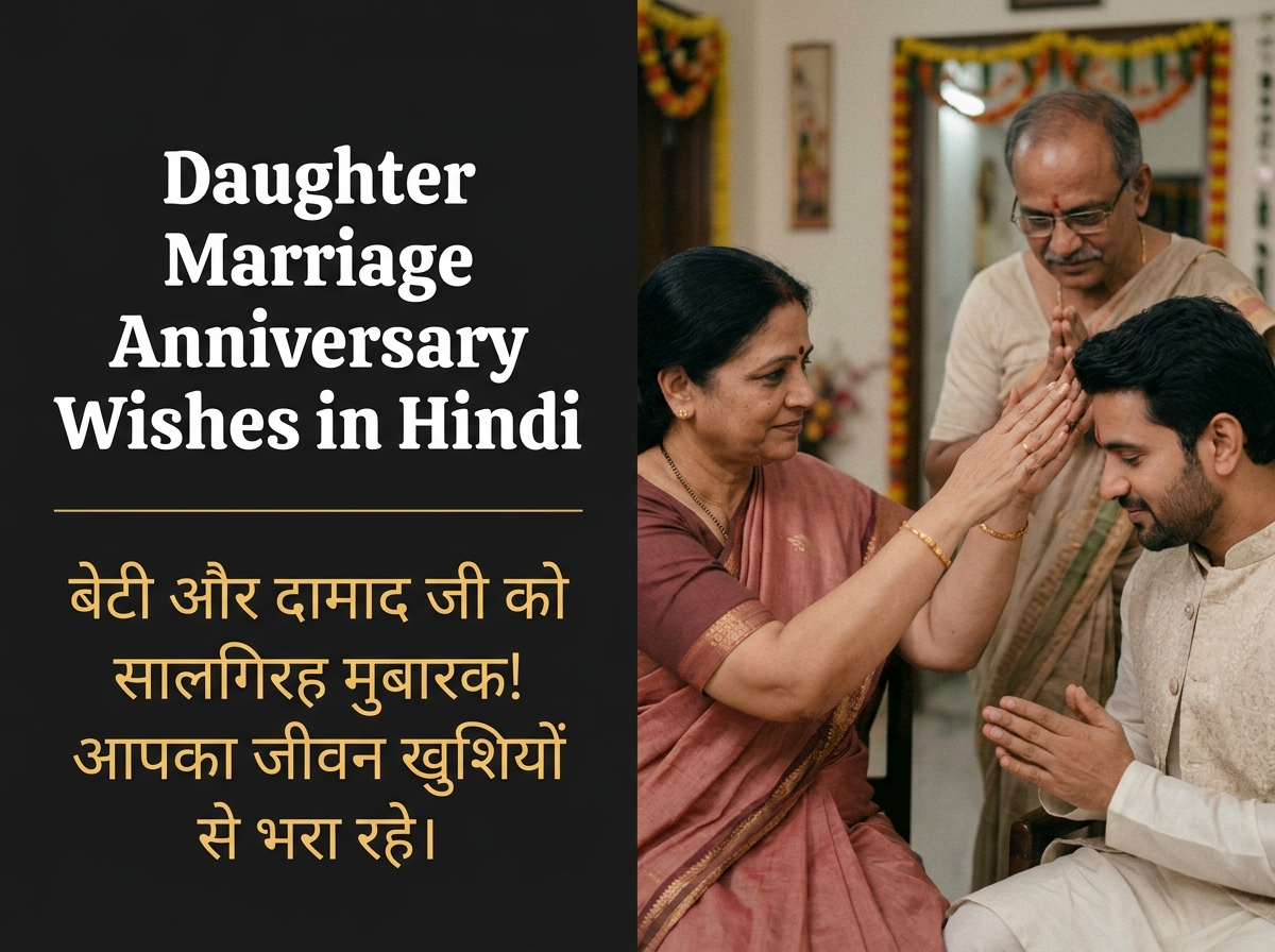 Daughter Marriage Anniversary Wishes in Hindi