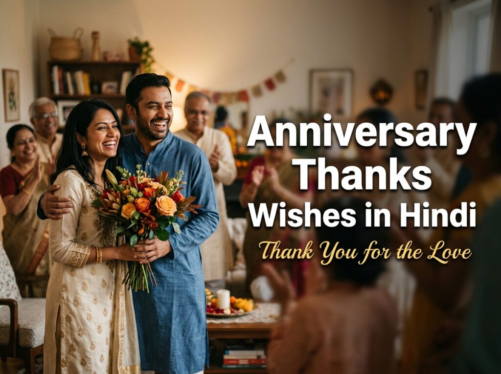 Anniversary Wishes Reply/Thanks in Hindi 