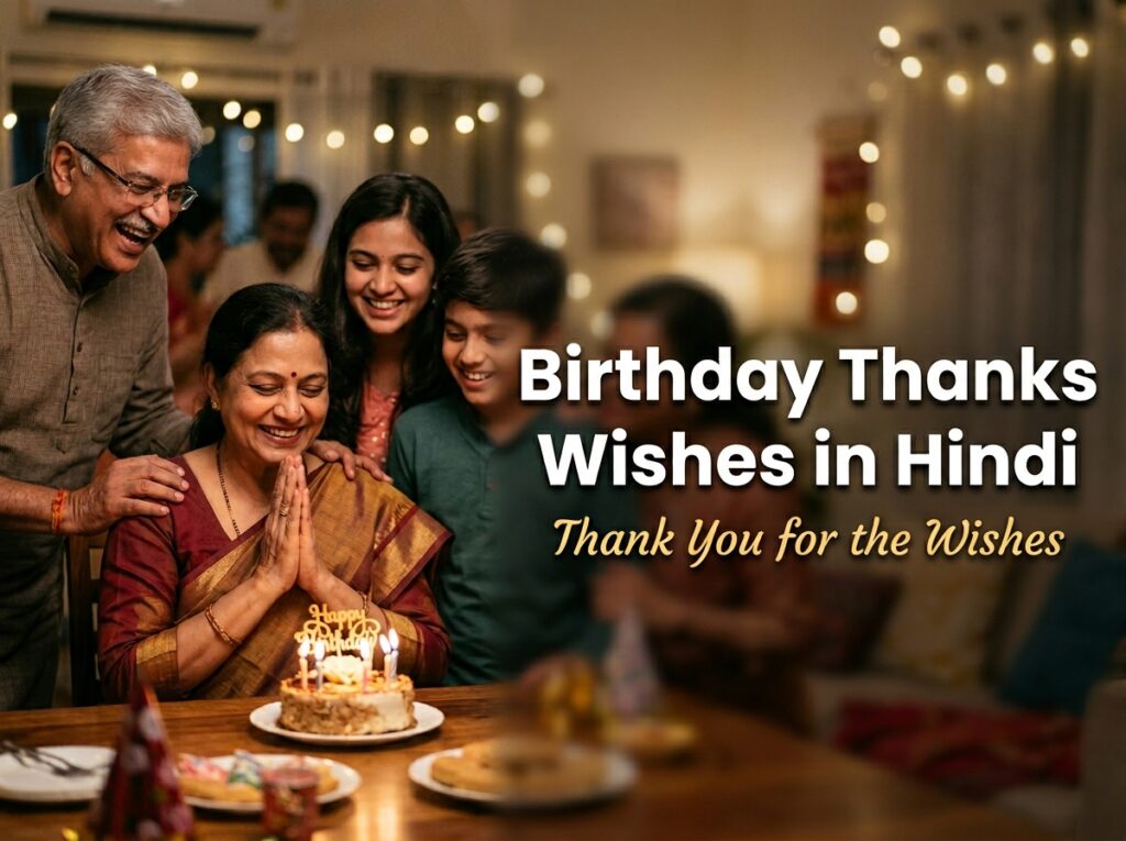 Birthday Wishes Reply/Thanks in Hindi