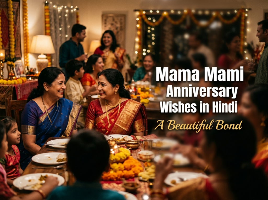 Mama Mami Anniversary Wishes in Hindi