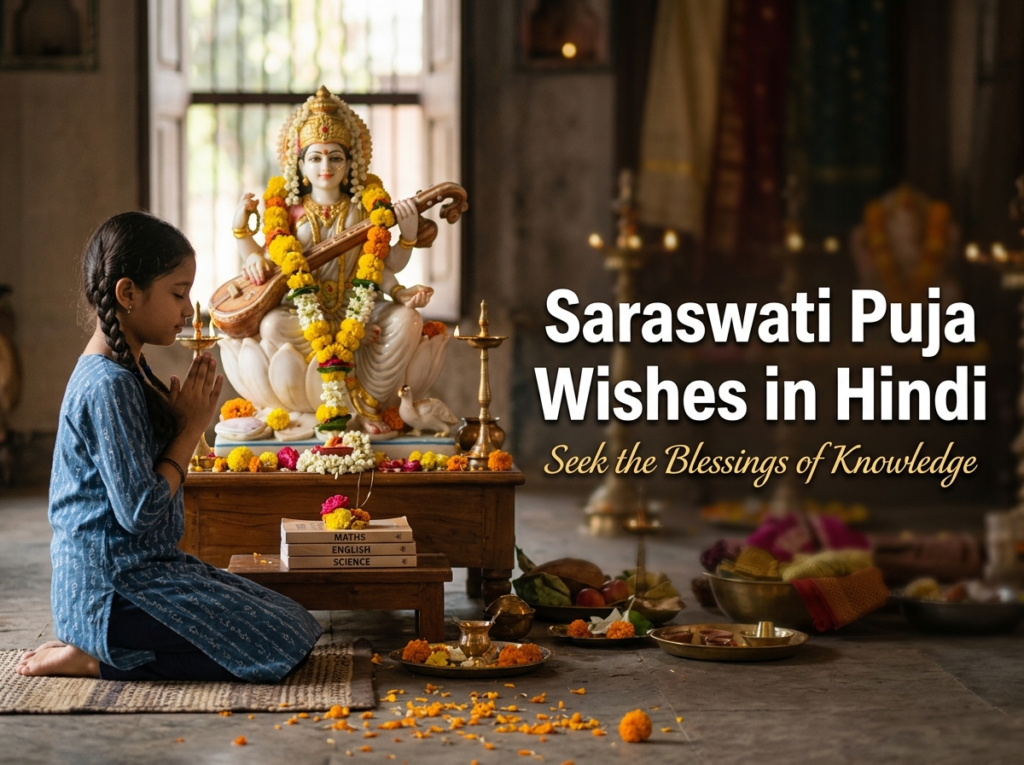 Saraswati Puja Wishes in Hindi