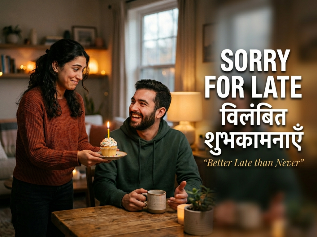Sorry for Late Wishes in Hindi