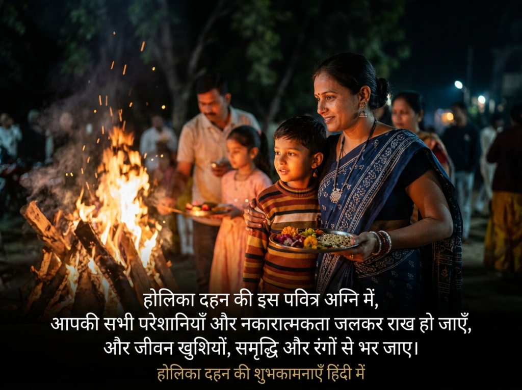 Holika Dahan Wishes in Hindi