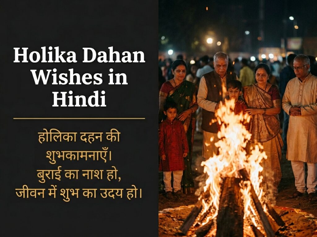 Holika Dahan Wishes in Hindi