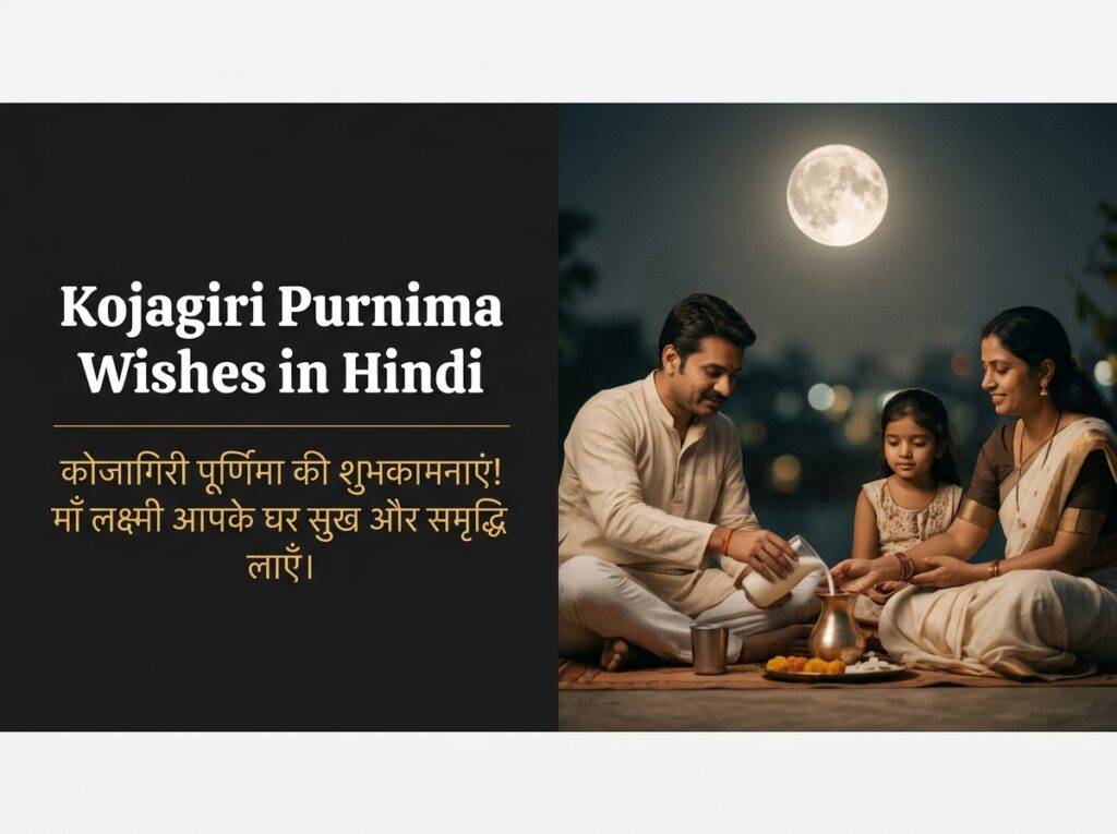Kojagiri Purnima Wishes in Hindi