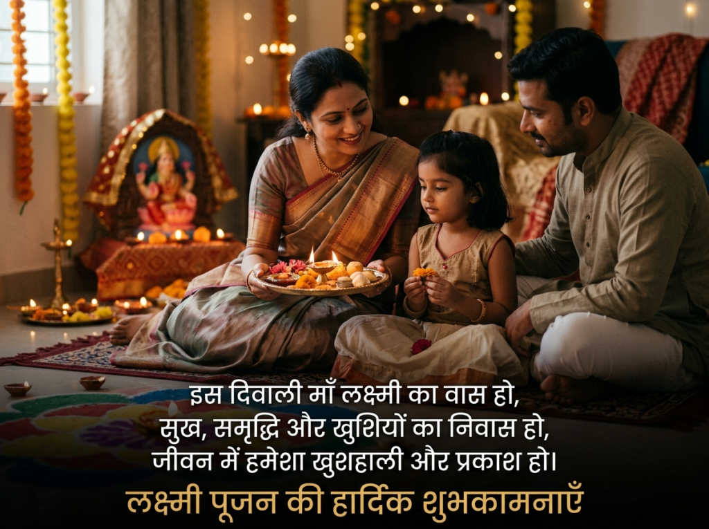 Laxmi Pujan Wishes in Hindi