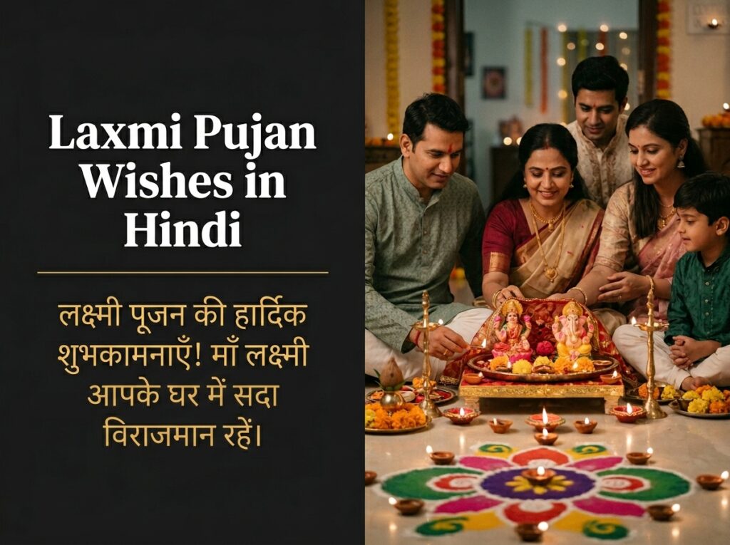 Laxmi Pujan Wishes in Hindi