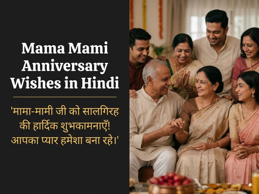 Mama Mami Anniversary Wishes in Hindi