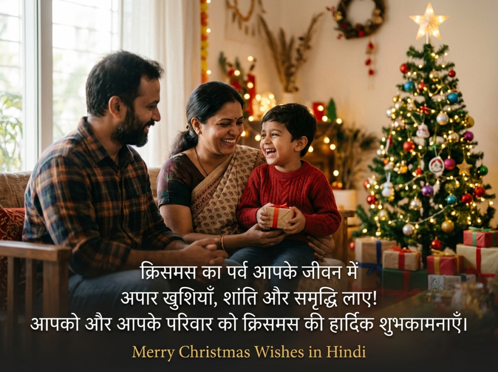 Merry Christmas Wishes in Hindi