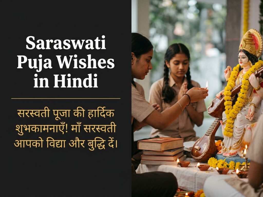 Saraswati Puja Wishes in Hindi