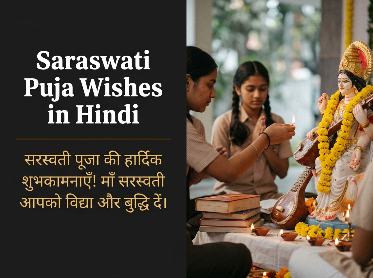 Saraswati Puja Wishes in Hindi