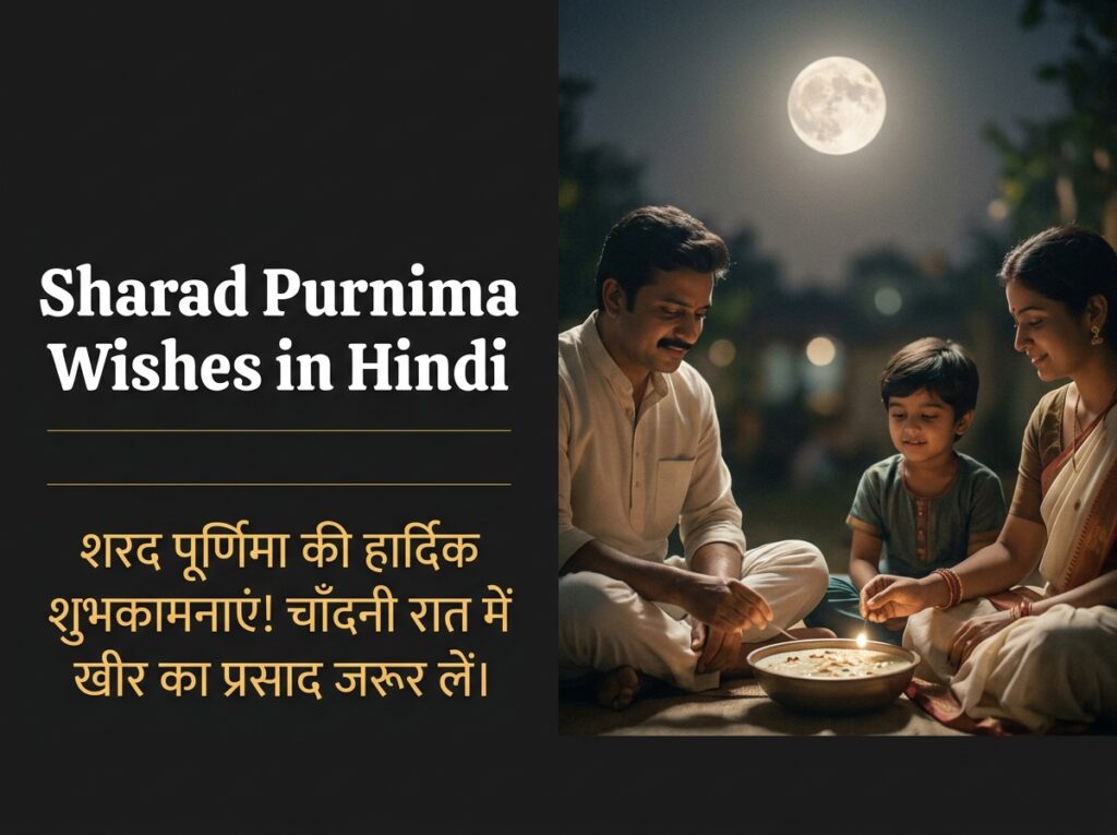 Sharad Purnima Wishes in Hindi