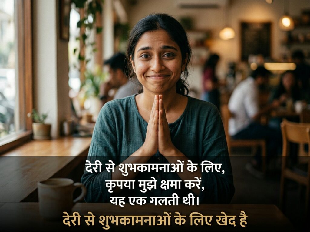 Sorry for Late Wishes in Hindi