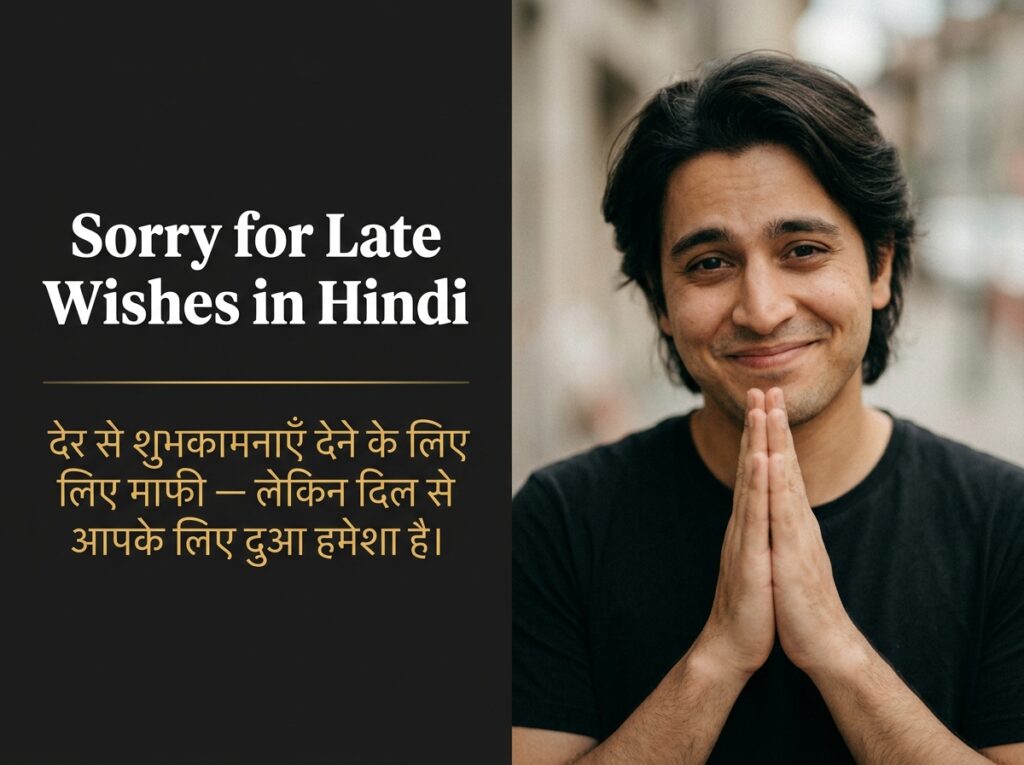Sorry for Late Wishes in Hindi